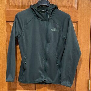 The North Face Women's M Green Fleece Full Zip Jacket Sweatshirt Hoodie